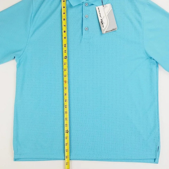 Snake Eyes Large Players Embroidered Sleeve Logo Blue Men's Short Sleeve Polo - Picture 5 of 12